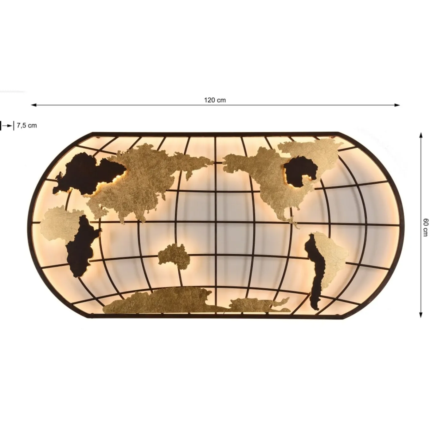 KARE Design Applique Earth Grid 120X60Cm