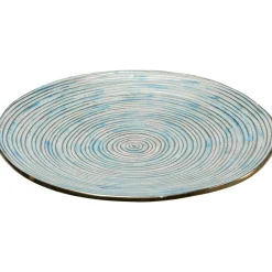 KARE Design Assiette Décorative Melia Bleu Clair O37Cm
