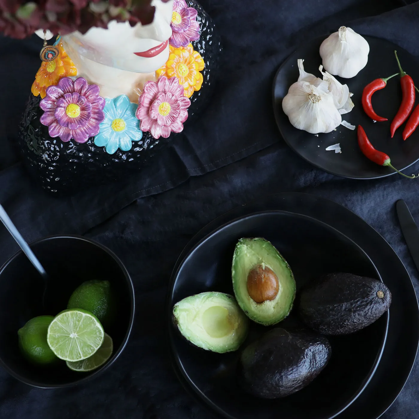 KARE Design Assiette Organic Noire O26Cm