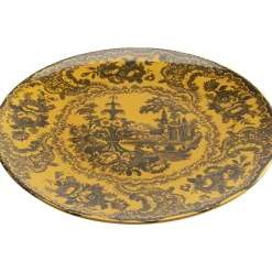 KARE Design Assiette Sakura Jaune O27Cm