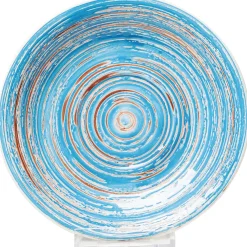 KARE Design Assiette Swirl Blue O19Cm