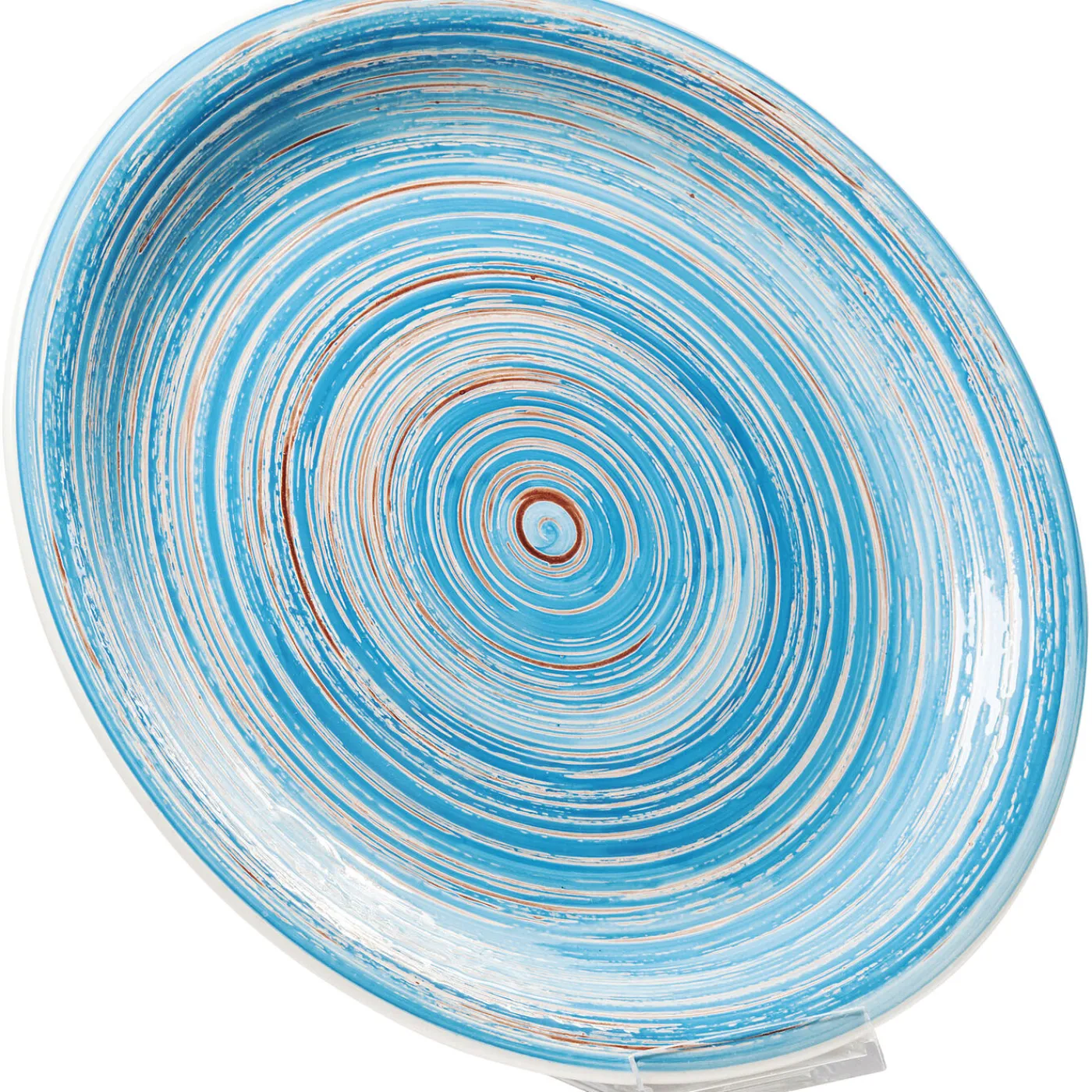 KARE Design Assiette Swirl Blue O27Cm