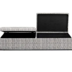 KARE Design Banquette Buttons Storage Noir-Blanc Gm