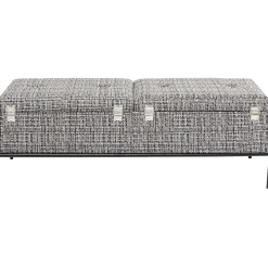 KARE Design Banquette Buttons Storage Noir-Blanc Gm