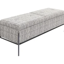 KARE Design Banquette Buttons Storage Noir-Blanc Gm