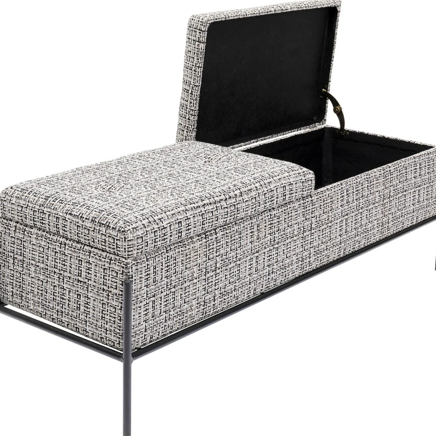 KARE Design Banquette Buttons Storage Noir-Blanc Gm