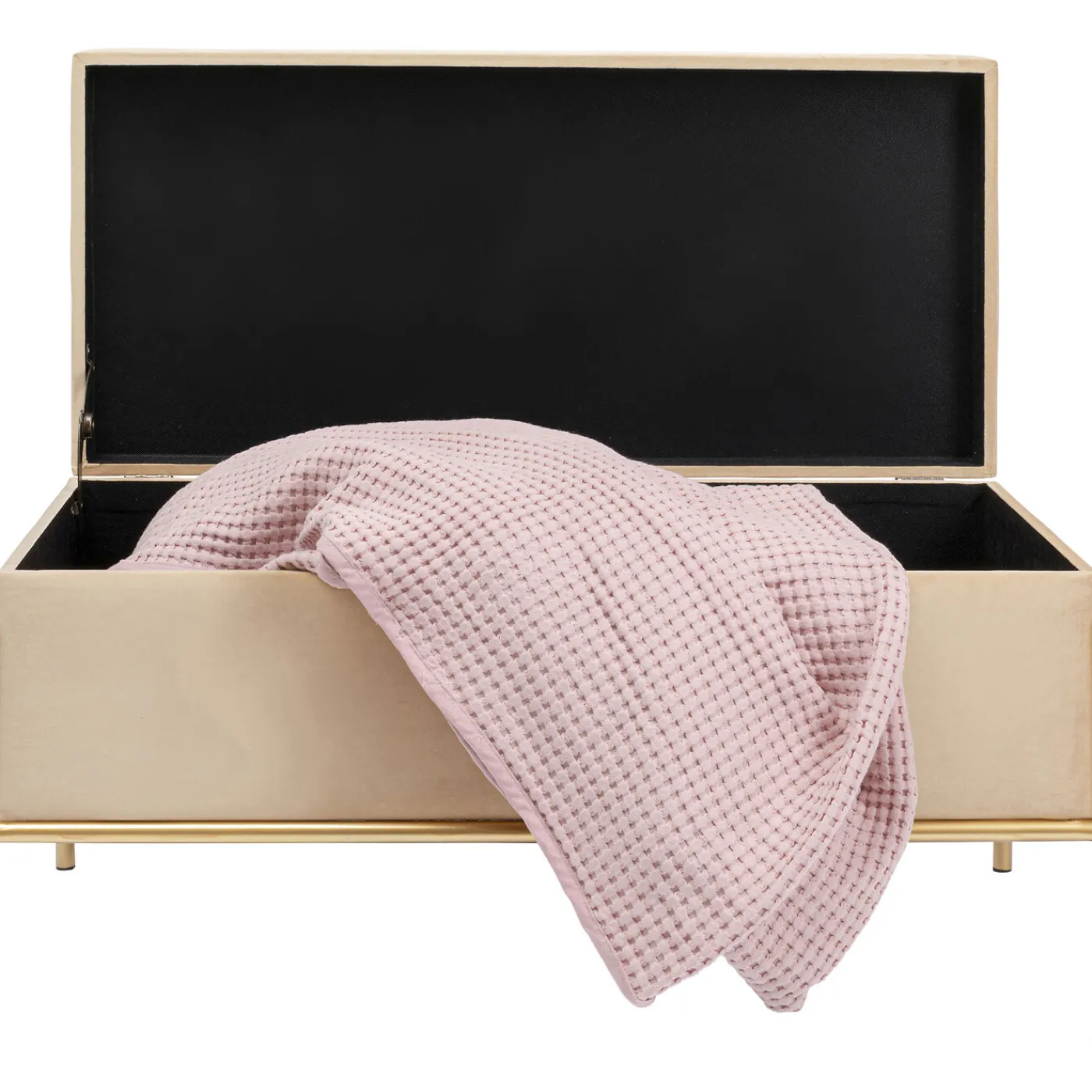 KARE Design Banquette Buttons Storage Beige Pm