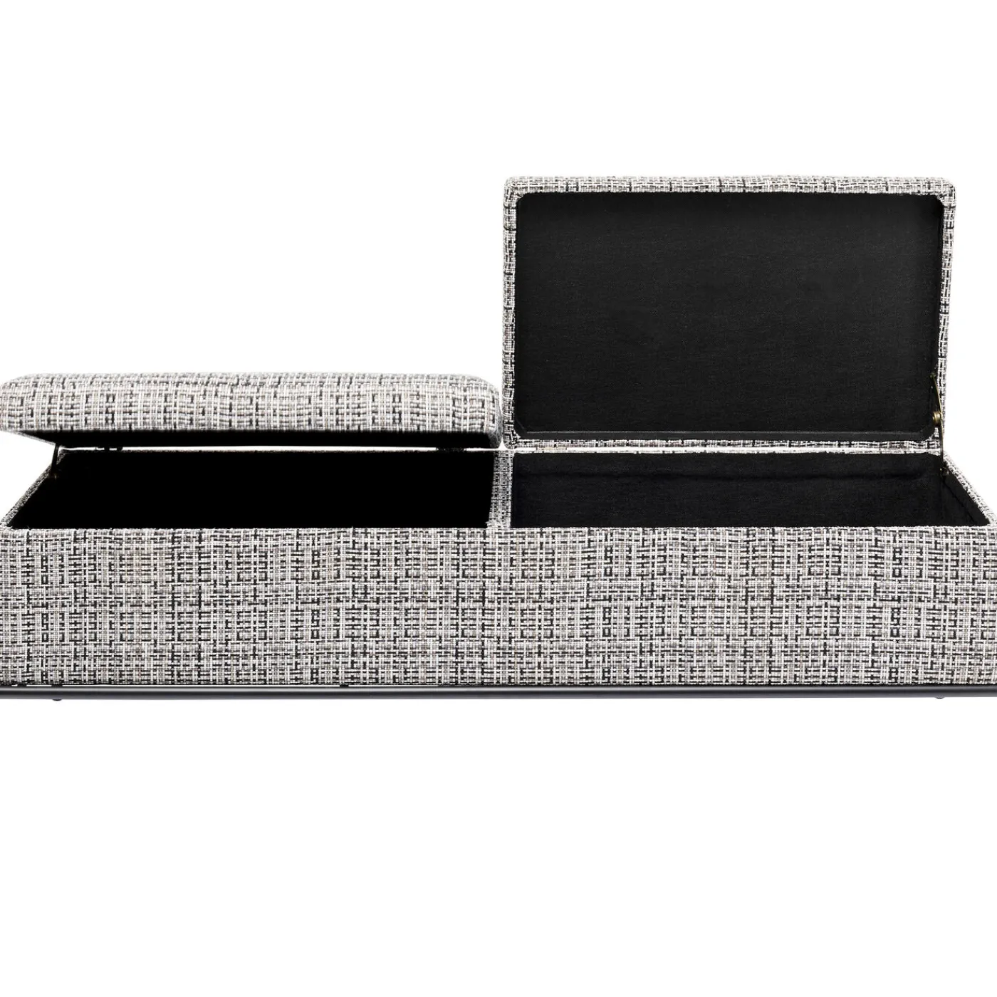 KARE Design Banquette Buttons Storage Noir-Blanc Gm