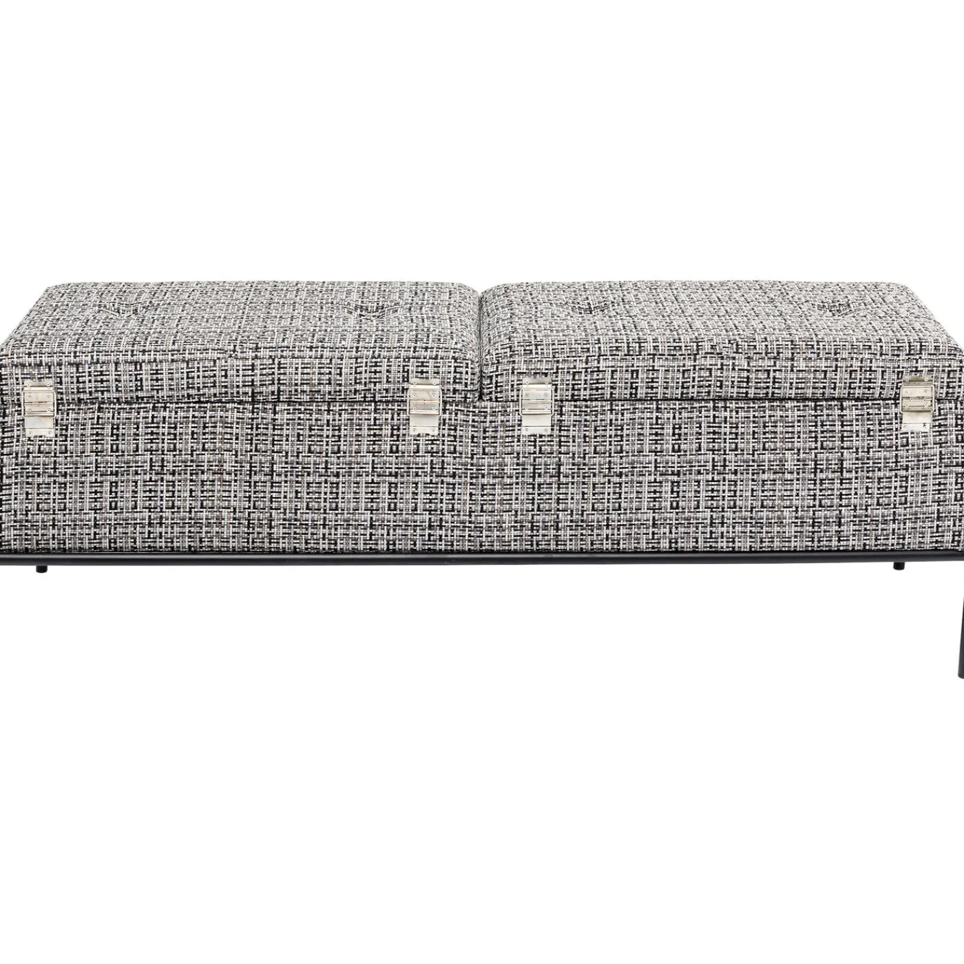 KARE Design Banquette Buttons Storage Noir-Blanc Gm