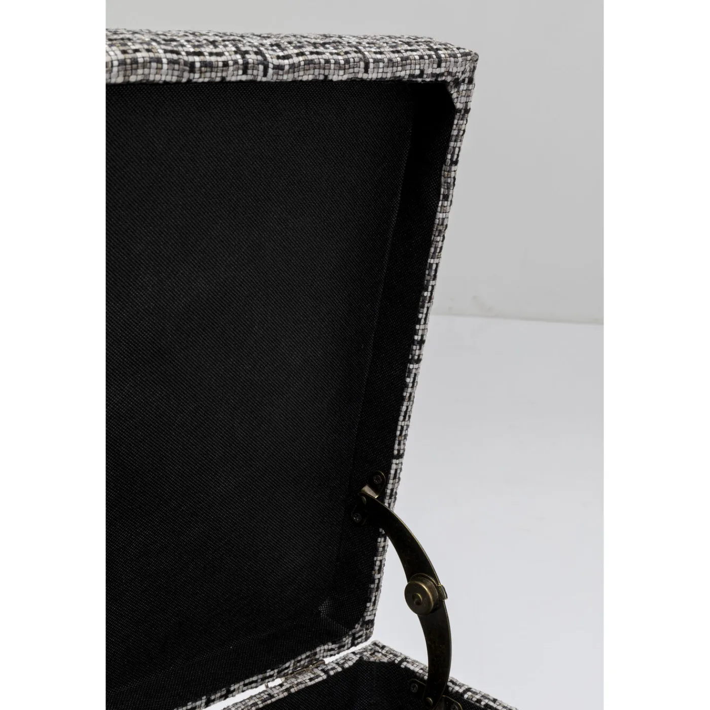 KARE Design Banquette Buttons Storage Noir-Blanc Gm