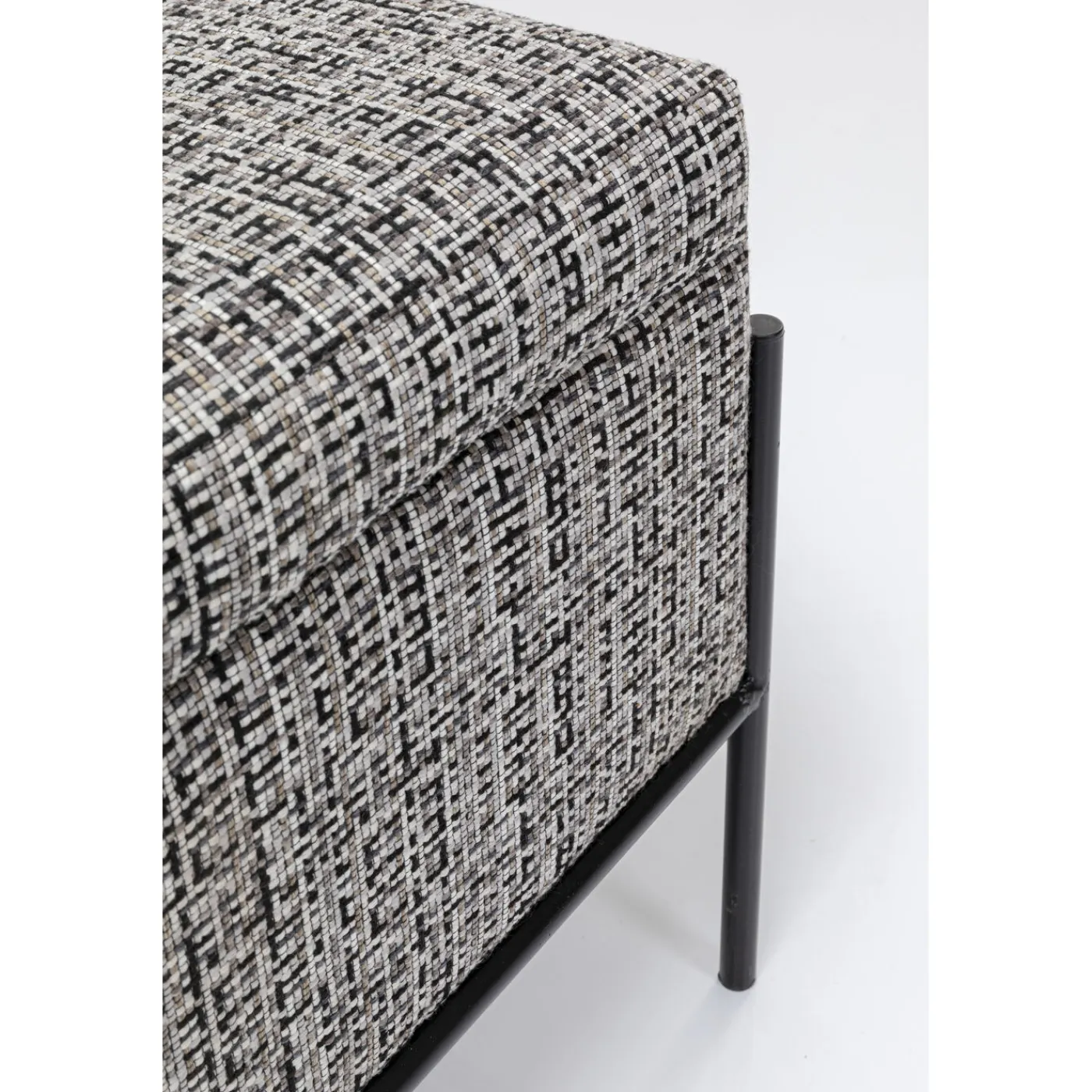 KARE Design Banquette Buttons Storage Noir-Blanc Gm