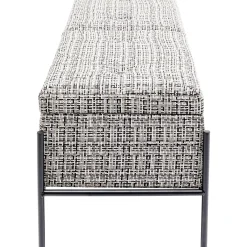 KARE Design Banquette Buttons Storage Noir-Blanc Gm