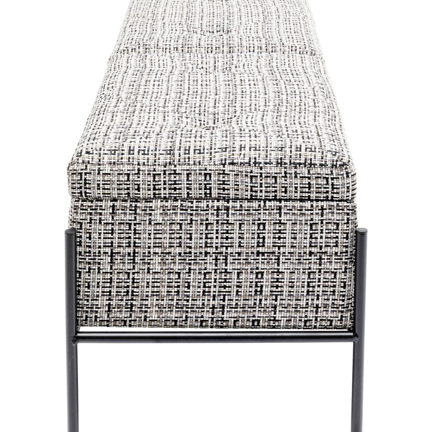 KARE Design Banquette Buttons Storage Noir-Blanc Gm