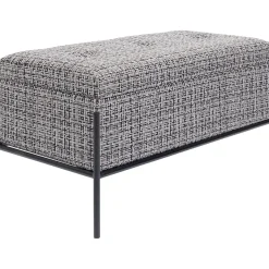 KARE Design Banquette Buttons Storage Noir-Blanc Pm