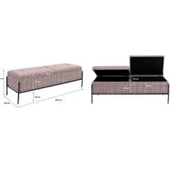 KARE Design Banquette Buttons Storage Colore