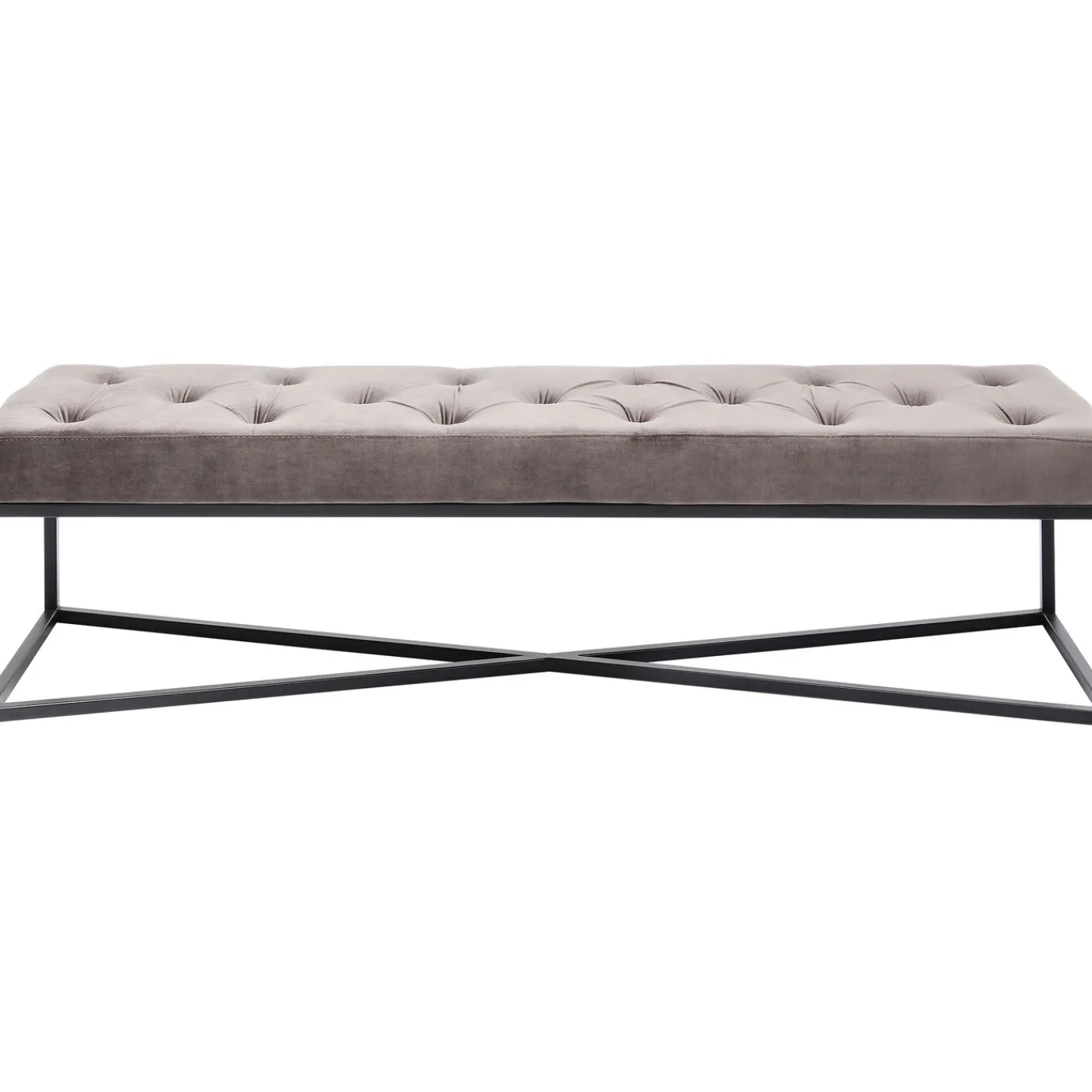 KARE Design Banquette Crossover Gris Noir 150X40Cm