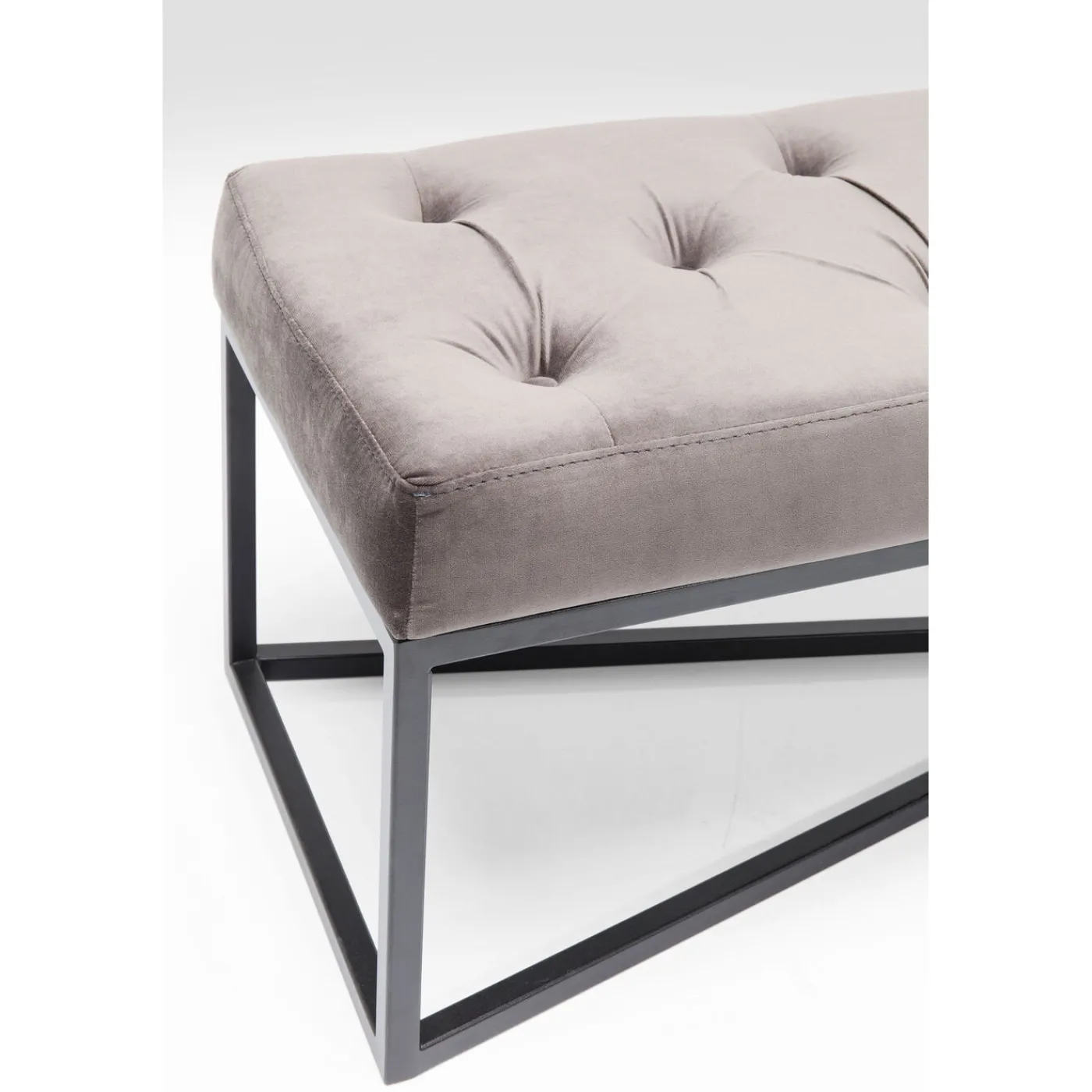 KARE Design Banquette Crossover Gris Noir 150X40Cm