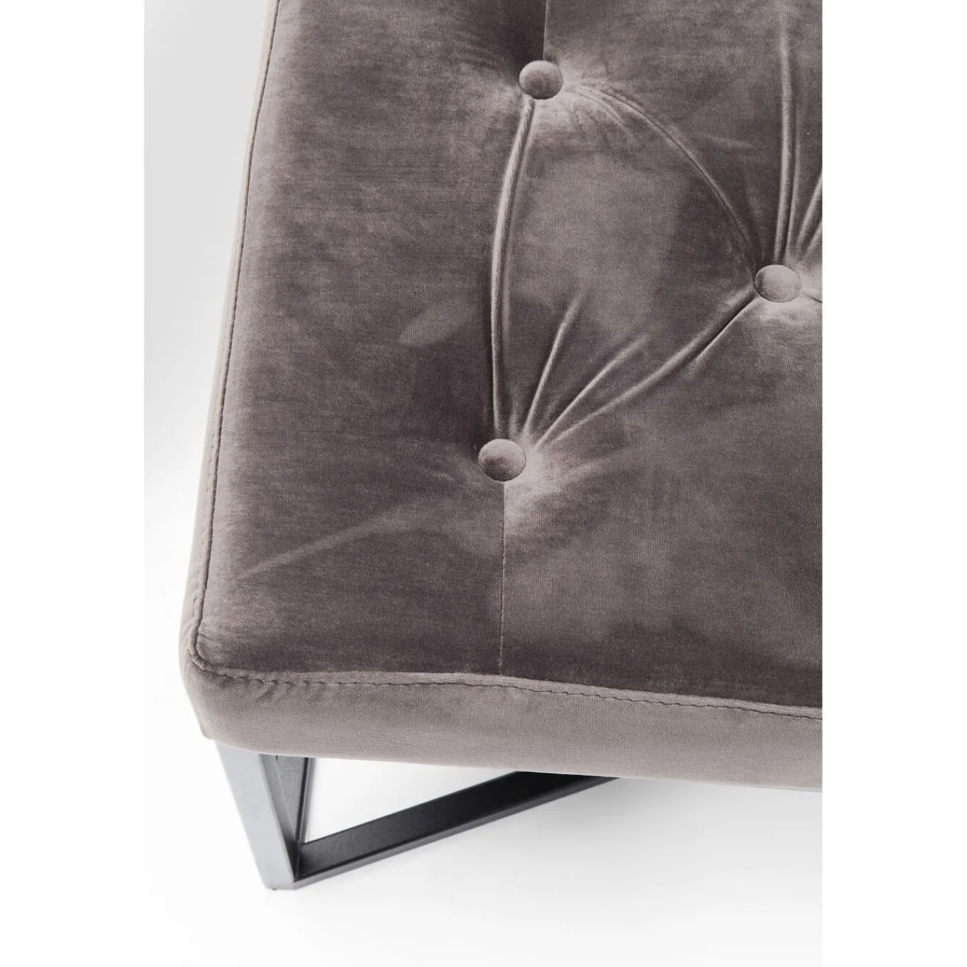 KARE Design Banquette Crossover Gris Noir 150X40Cm