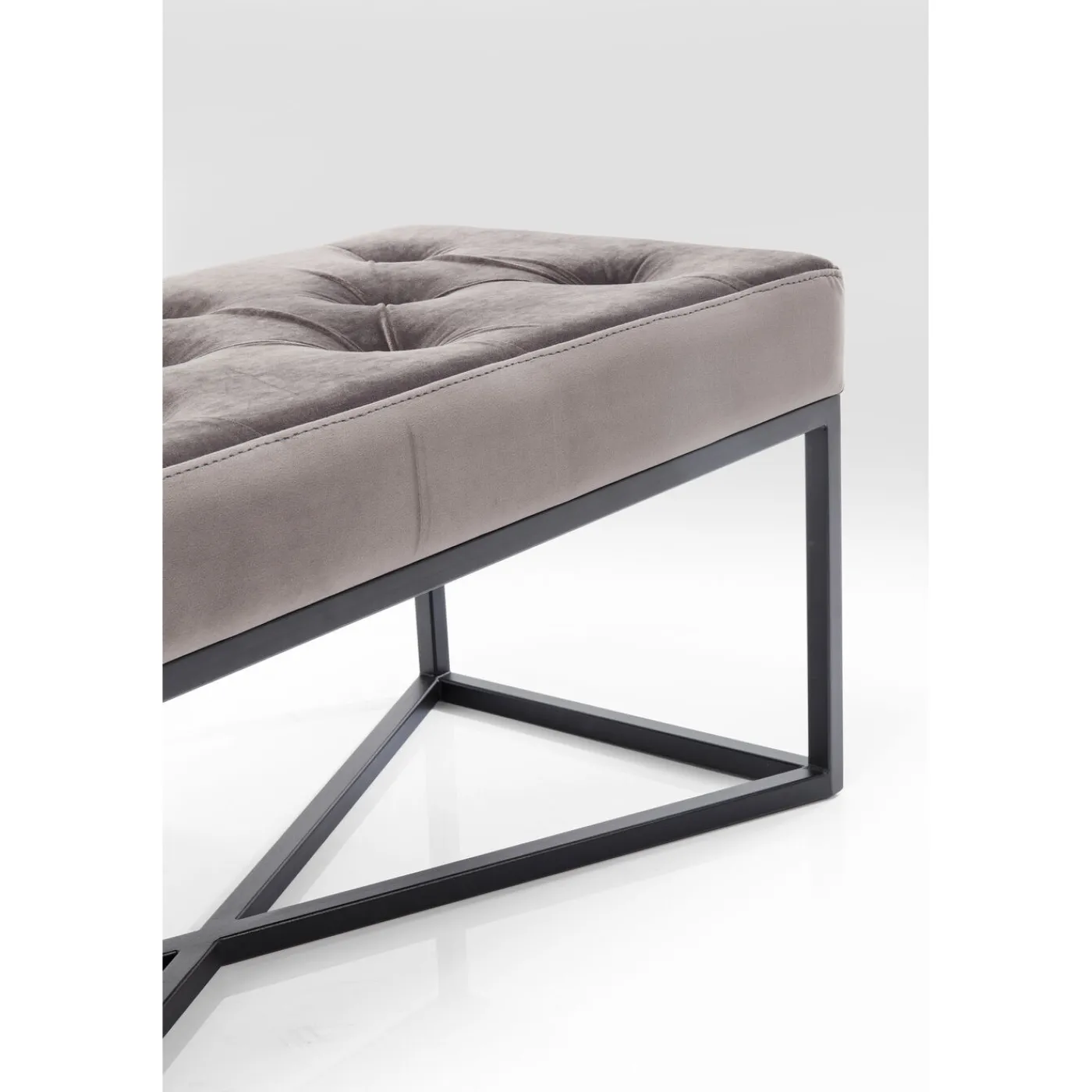 KARE Design Banquette Crossover Gris Noir 90X40Cm