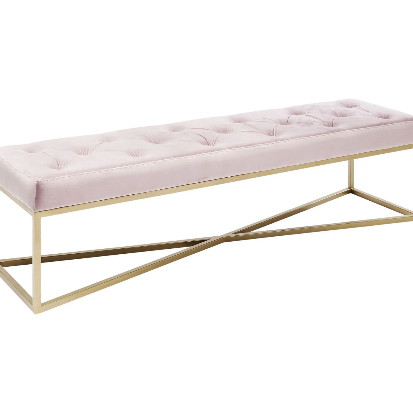 KARE Design Banquette Crossover Rose Laiton 150X40Cm