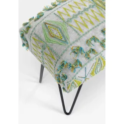 KARE Design Banquette Desna Patchwork Vert 80Cm