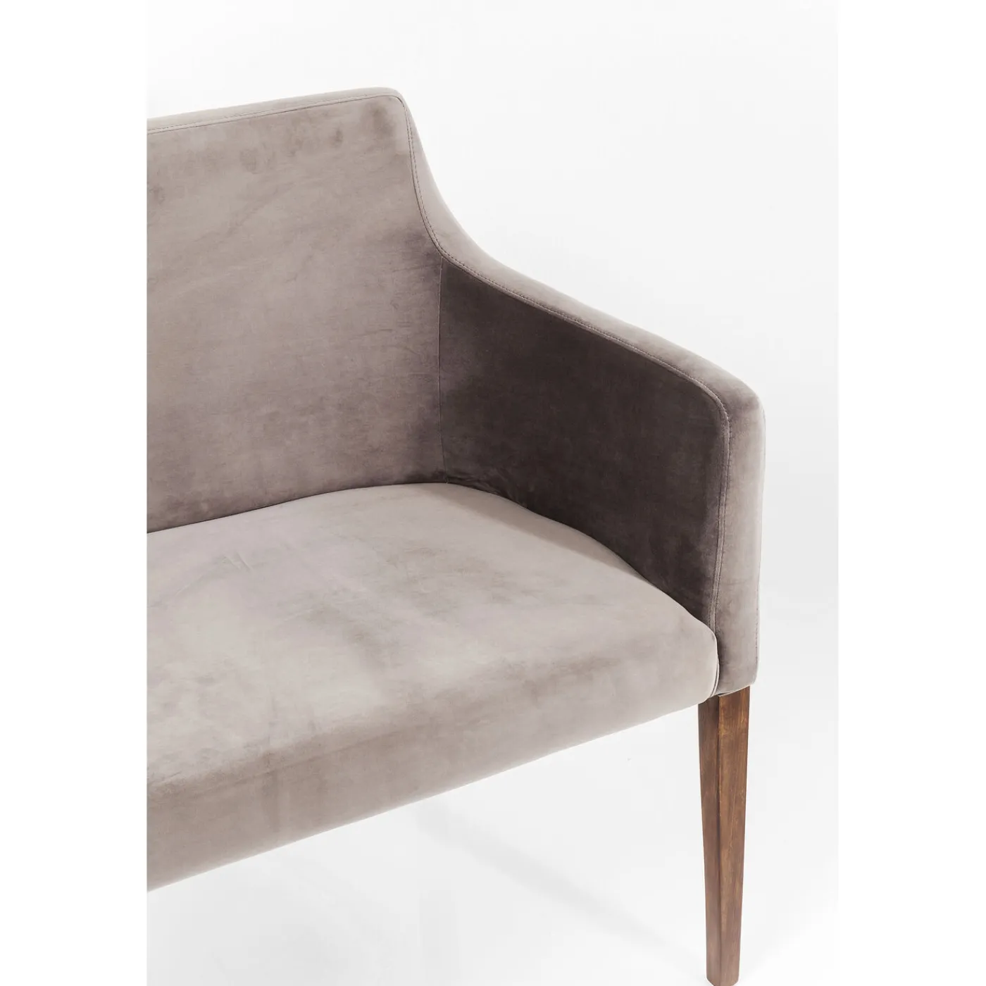 KARE Design Banquette Mode Velours Gris