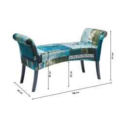 KARE Design Banquette Motley Blue Hour