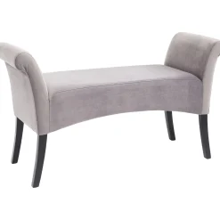 KARE Design Banquette Motley Velvet Silvergrey