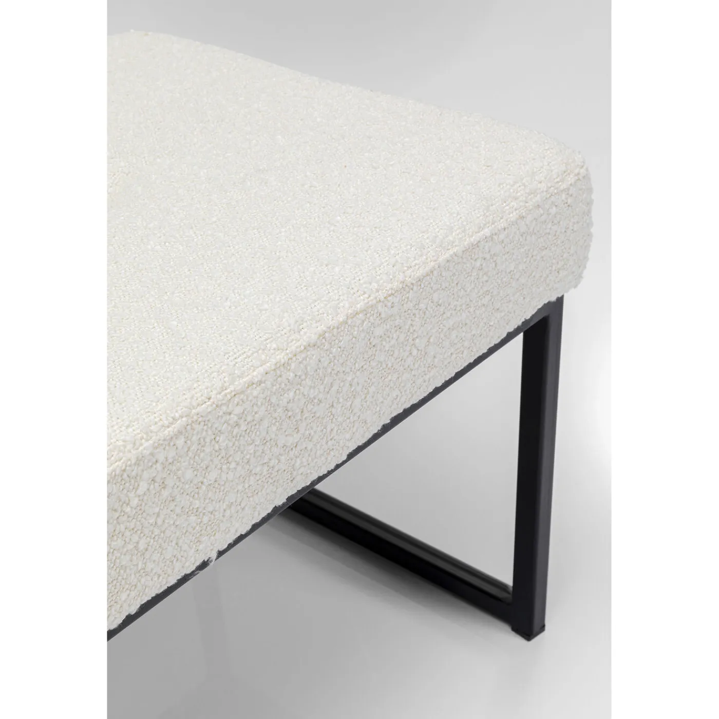 KARE Design Banquette Smart Boucle Creme Noir 90Cm