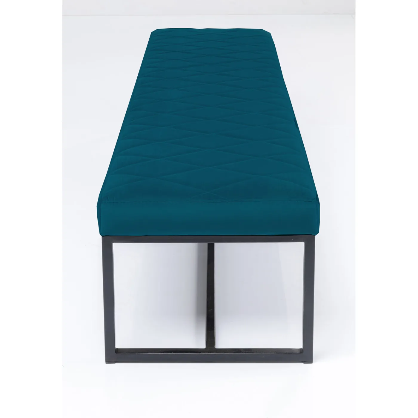 KARE Design Banquette Smart Velours Petrole Noir 150Cm