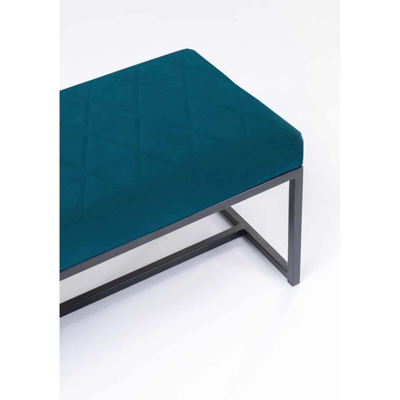 KARE Design Banquette Smart Velours Petrole Noir 150Cm