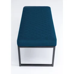 KARE Design Banquette Smart Velours Petrole Noir 90Cm