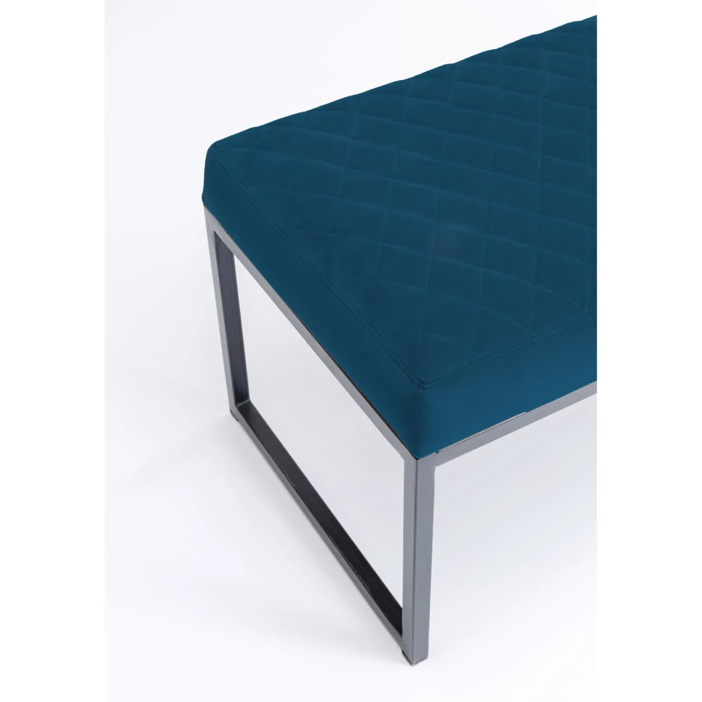 KARE Design Banquette Smart Velours Petrole Noir 90Cm