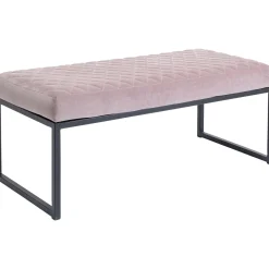 KARE Design Banquette Smart Velours Rose Noir 90Cm
