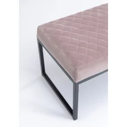 KARE Design Banquette Smart Velours Rose Noir 90Cm