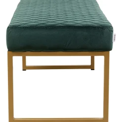 KARE Design Banquette Smart Velours Vert Fonce Laiton 90Cm