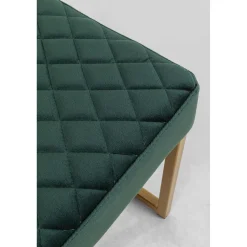 KARE Design Banquette Smart Velours Vert Fonce Laiton 90Cm