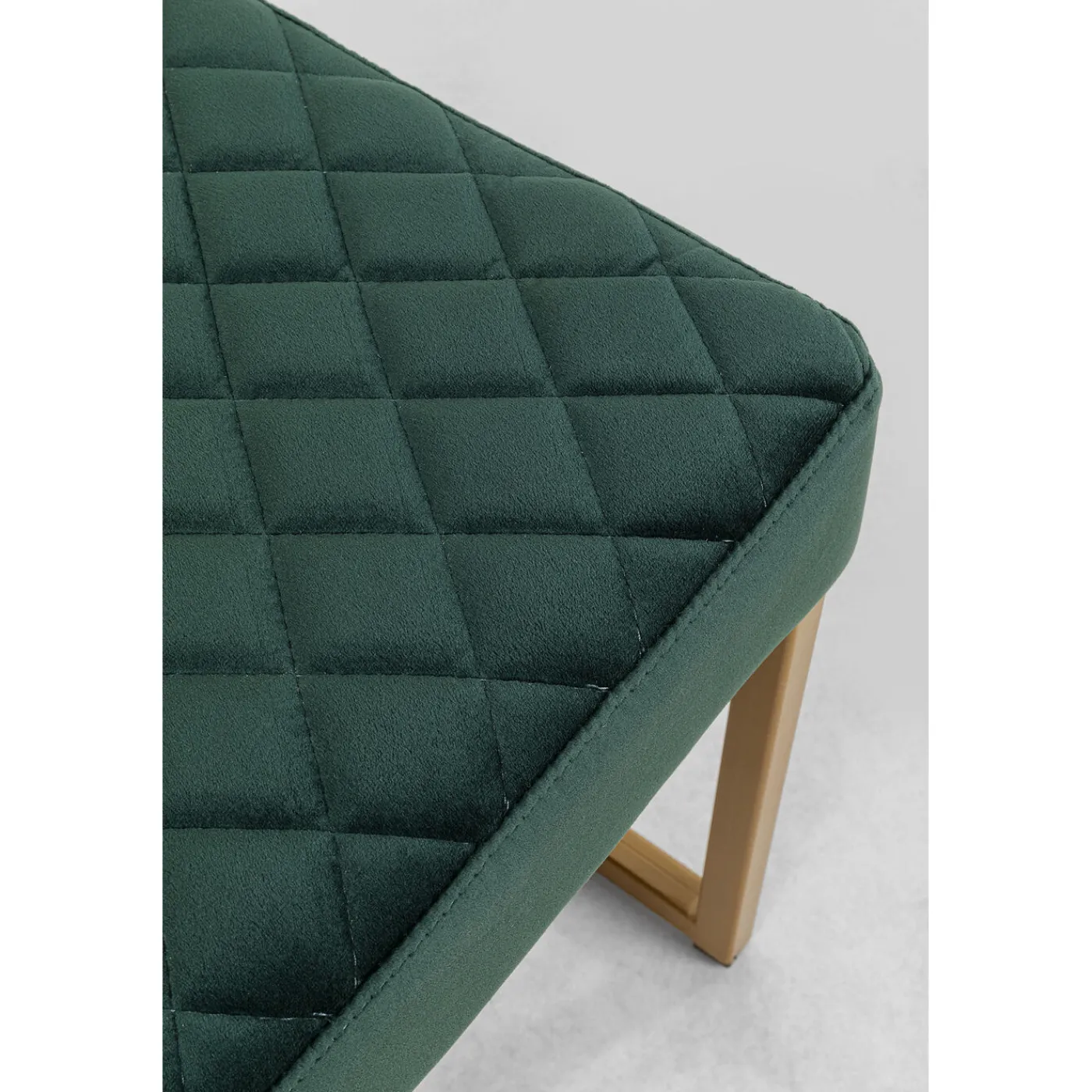 KARE Design Banquette Smart Velours Vert Fonce Laiton 90Cm