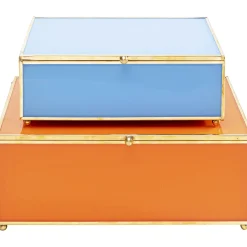 KARE Design Boite Neomi Orange Bleu (2/Set)