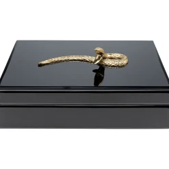 KARE Design Boite Snake Bite Noir 28X7Cm