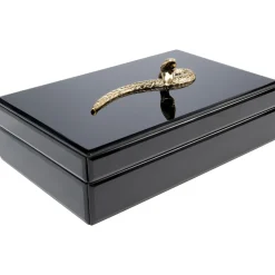 KARE Design Boite Snake Bite Noir 28X7Cm