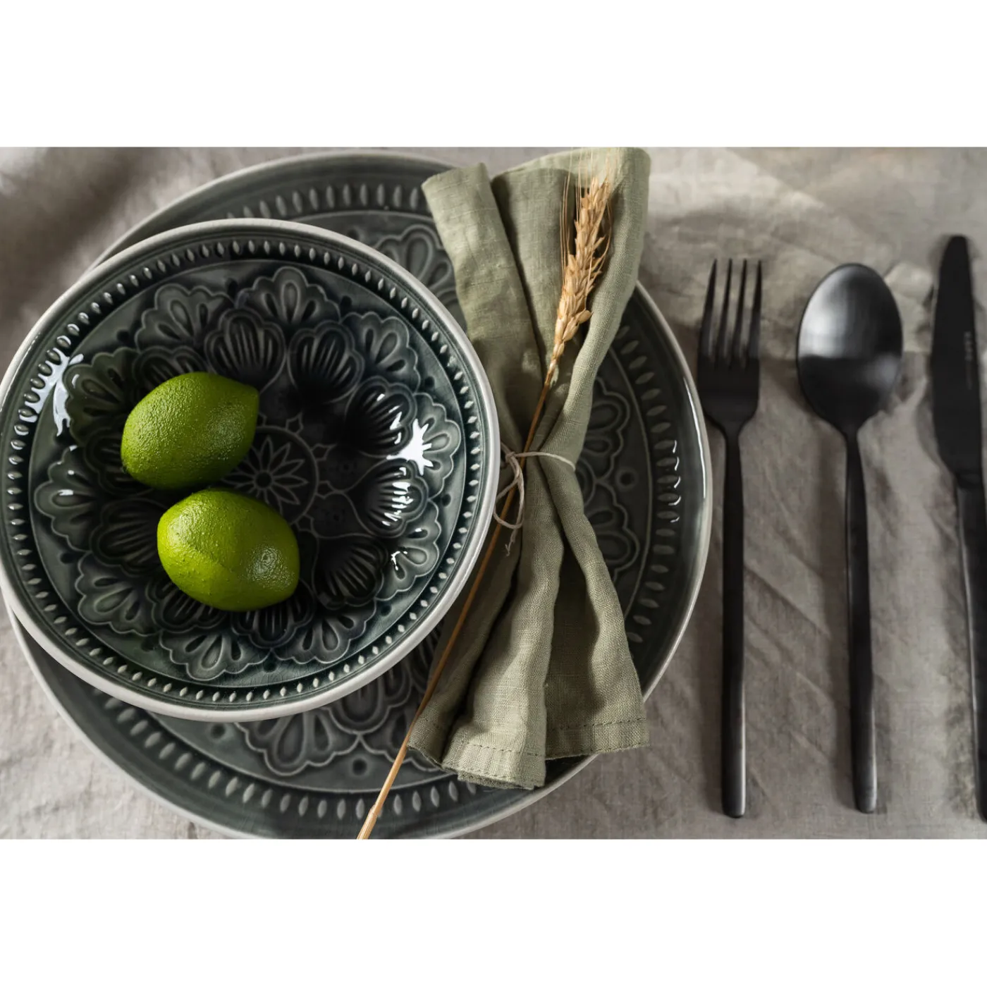 KARE Design Bol Sicilia Mandala Gris O18