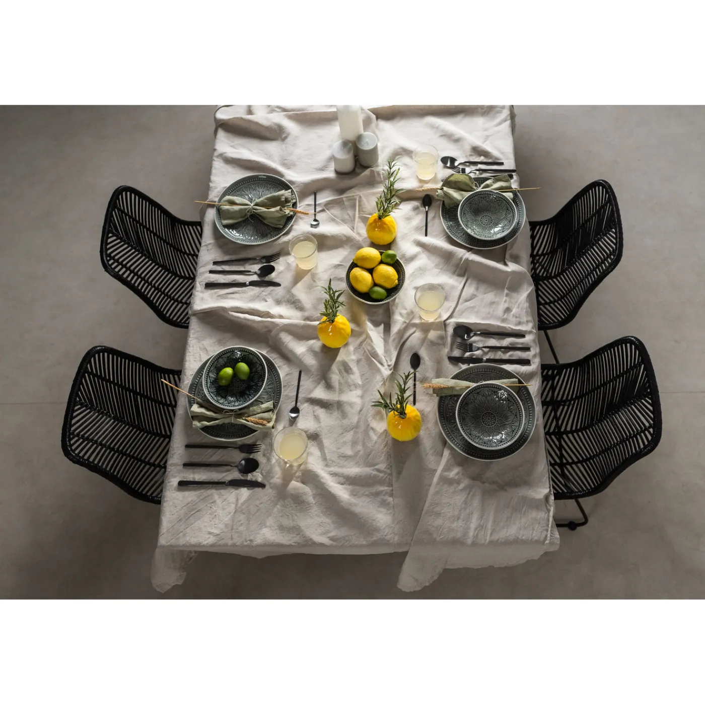 KARE Design Bol Sicilia Mandala Gris O18