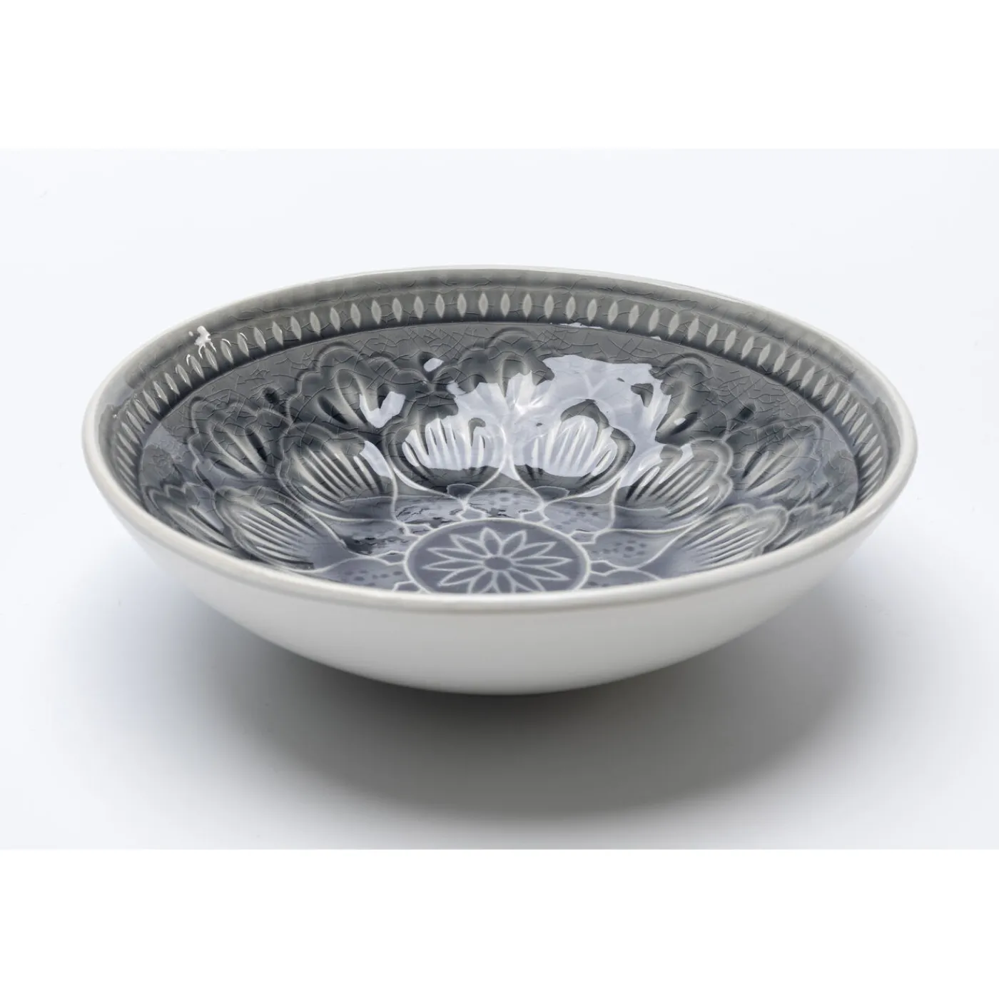 KARE Design Bol Sicilia Mandala Gris O18