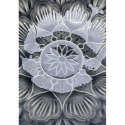 KARE Design Bol Sicilia Mandala Gris O18