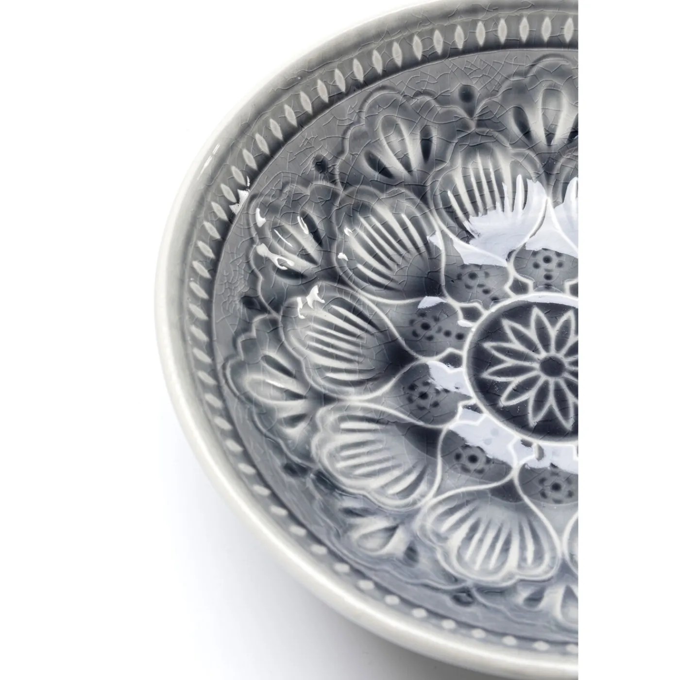 KARE Design Bol Sicilia Mandala Gris O18