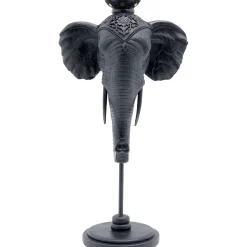 KARE Design Bougeoir Elephant Head Noir 49Cm