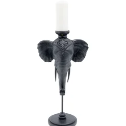 KARE Design Bougeoir Elephant Head Noir 49Cm