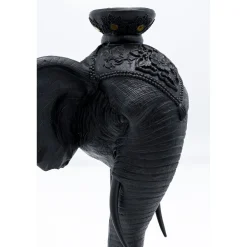 KARE Design Bougeoir Elephant Head Noir 49Cm