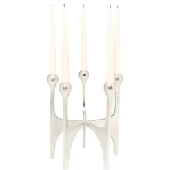 KARE Design Bougeoir Stacky Argente 31Cm